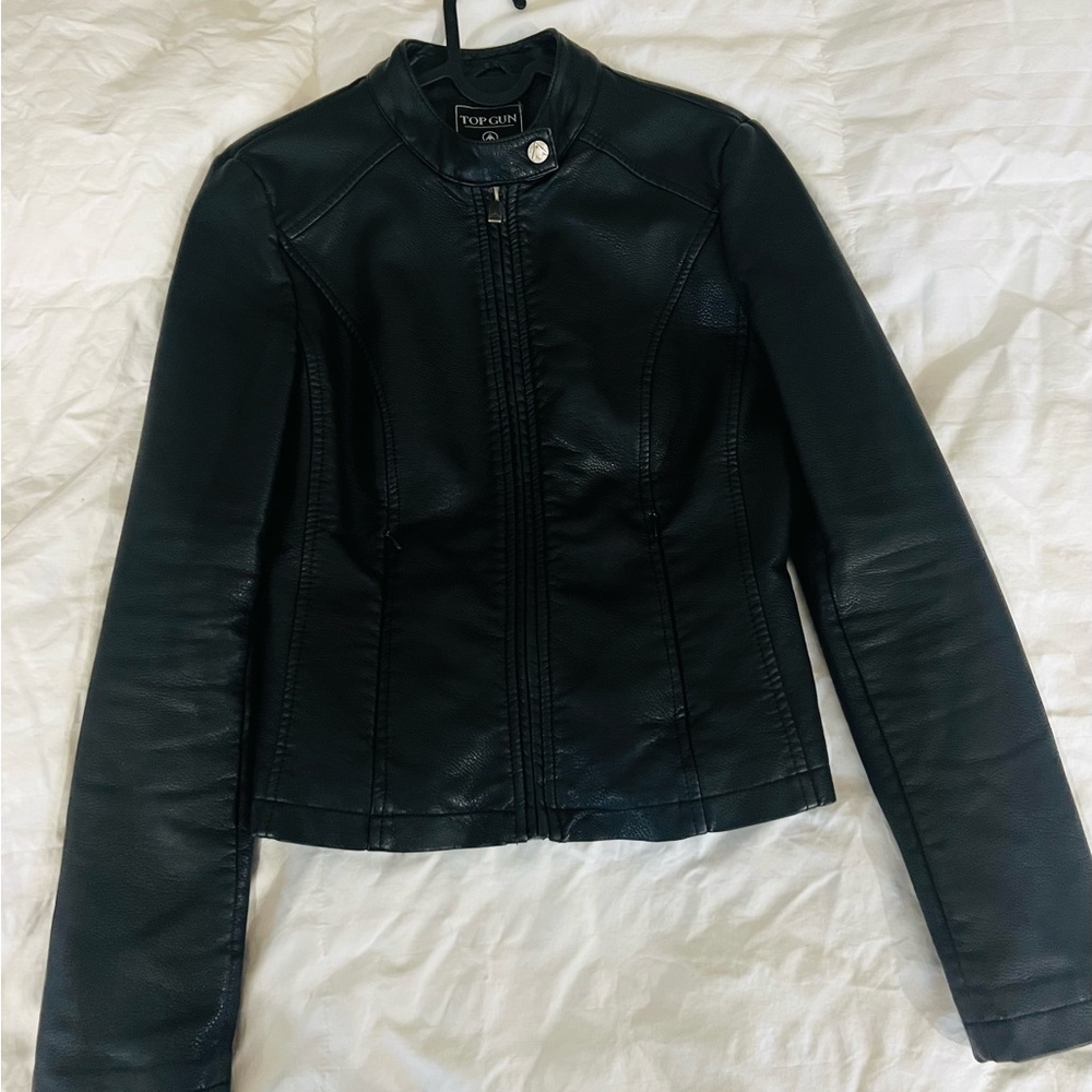 TopGun leather racer jacket. Size XS